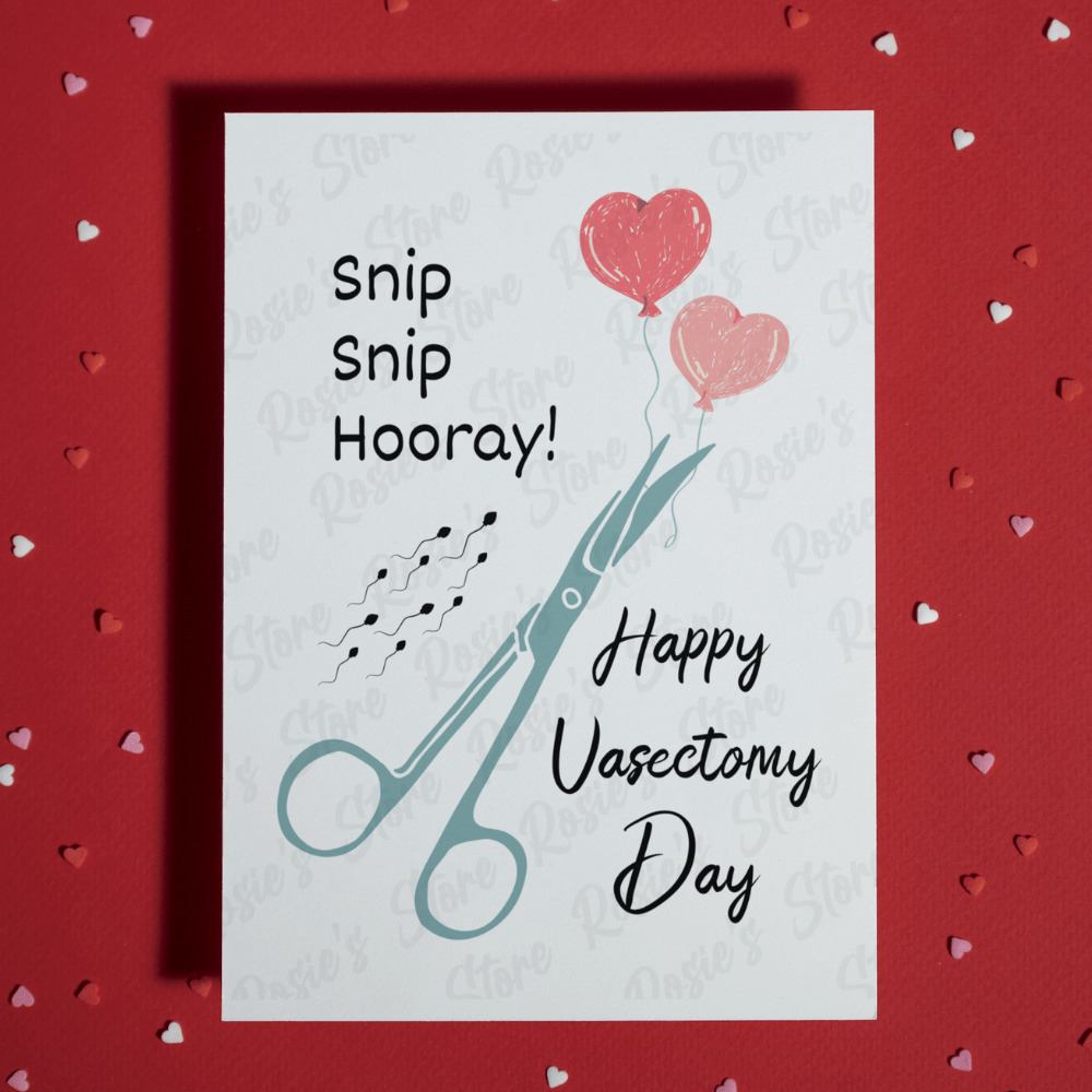 Vasectomy Card for Him: Snip, Snip, Hooray! Happy Vasectomy Day