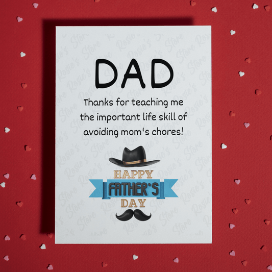 Dad Father's Day Greeting Card: Dad, Thanks For Teaching Me...
