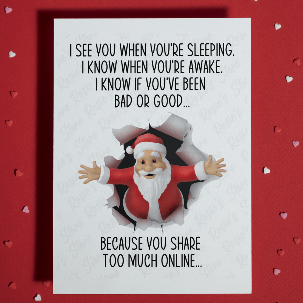 Christmas Greeting Card: I See You...