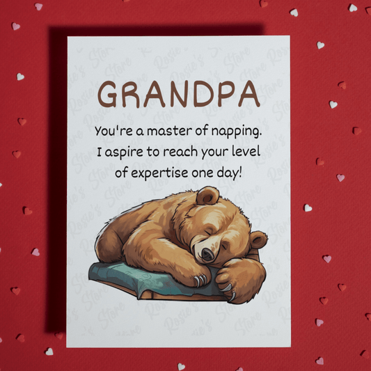 Grandpa Greeting Card: Grandpa You're A Master Of Napping...