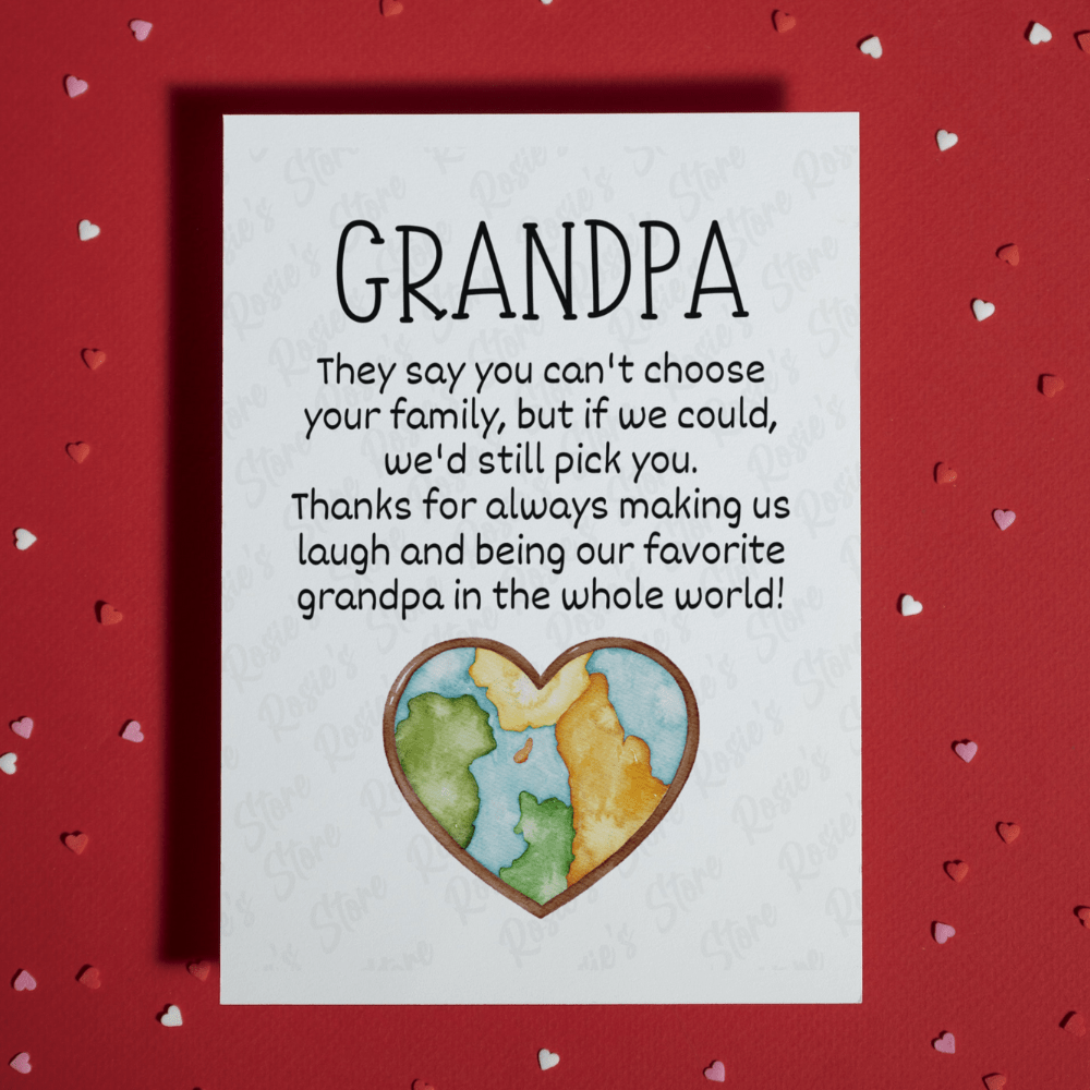 Grandpa Greeting Card: They Say You Can't Choose...