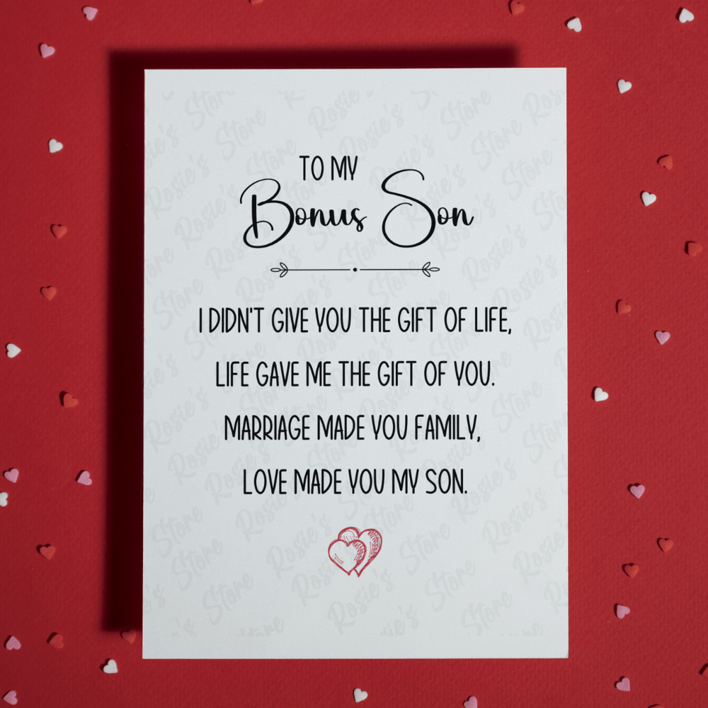 Bonus Son Greeting Card: I Didn't Give You The Gift Of Life...