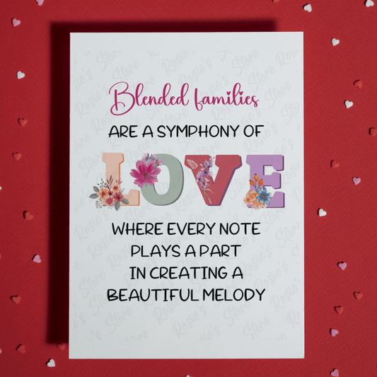 Blended Family Greeting Card: A Symphony Of Love...