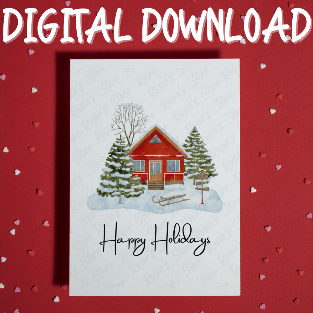 Christmas Digital Greeting Card: Happy Holidays