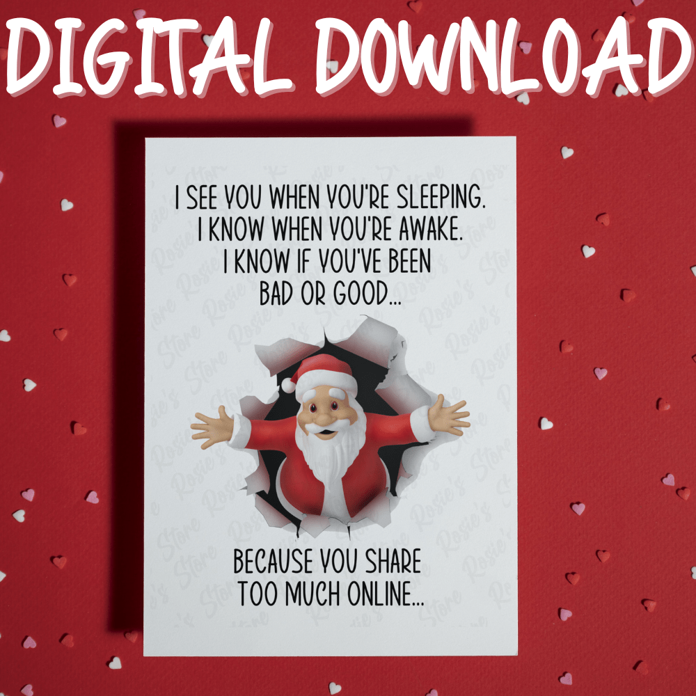 Christmas Digital Greeting Card: I See You...