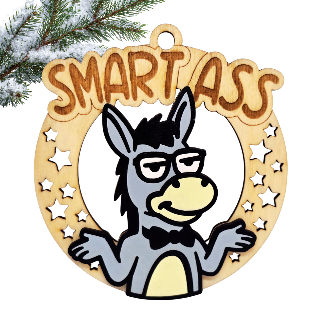 Christmas Funny Cheeky Wooden Ornament – 24 Designs Available