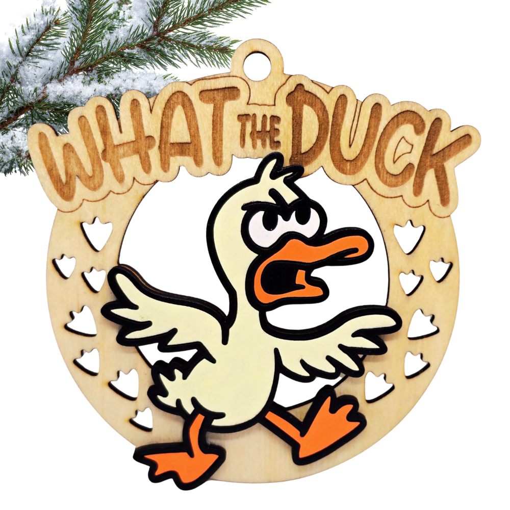 Christmas Funny Cheeky Wooden Ornament – 24 Designs Available