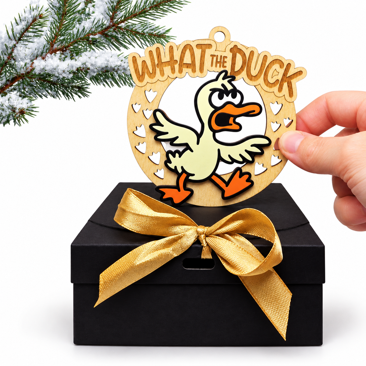 Christmas Funny Cheeky Wooden Ornament – 24 Designs Available