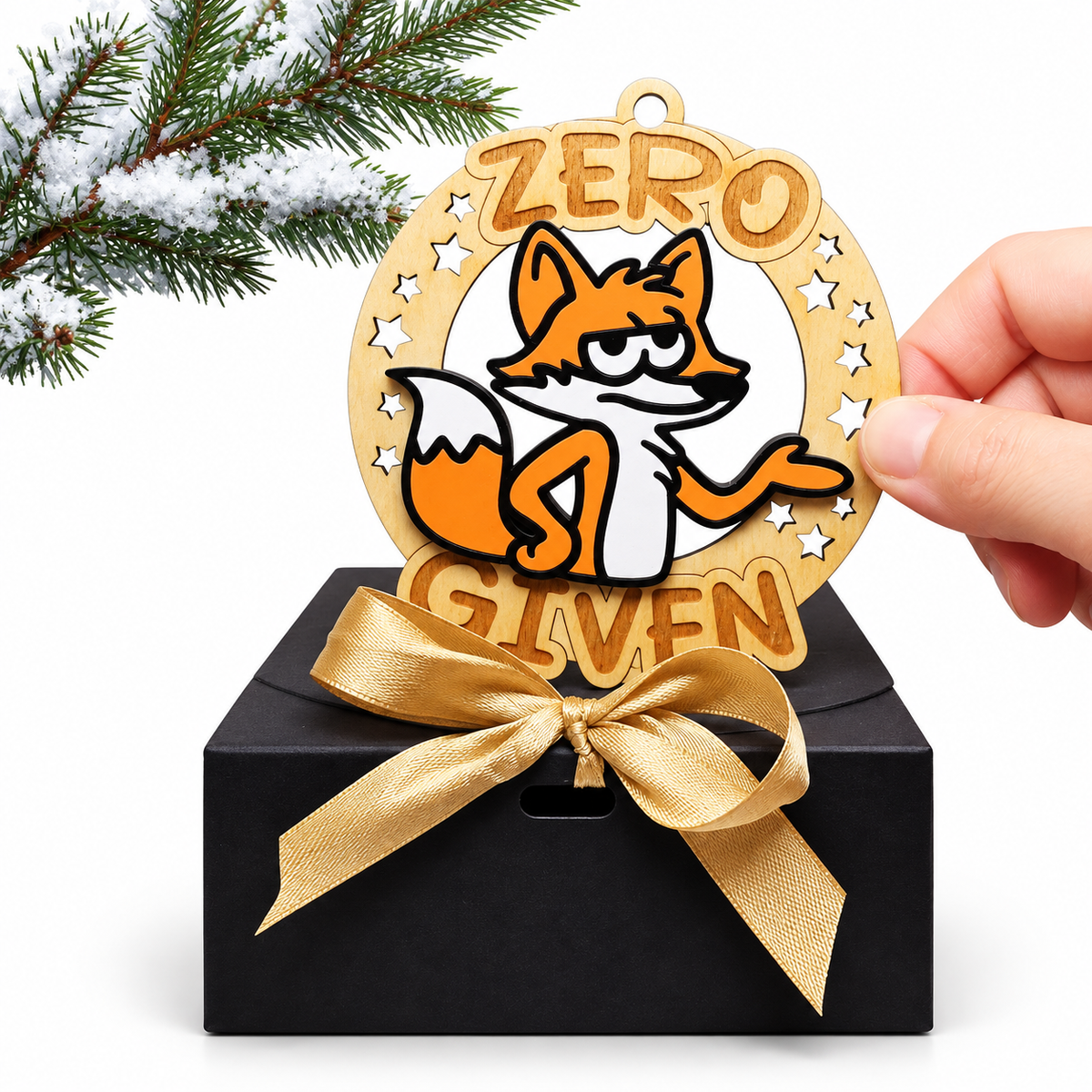 Christmas Funny Cheeky Wooden Ornament – 24 Designs Available