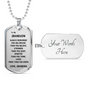 Gift For Grandson From Grandma, Dog Tag Necklace: Always Remember...