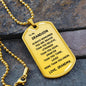 Gift For Grandson From Grandma, Dog Tag Necklace: Always Remember...