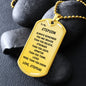 Gift For Stepson From Stepdad, Dog Tag Necklace: Always Remember...