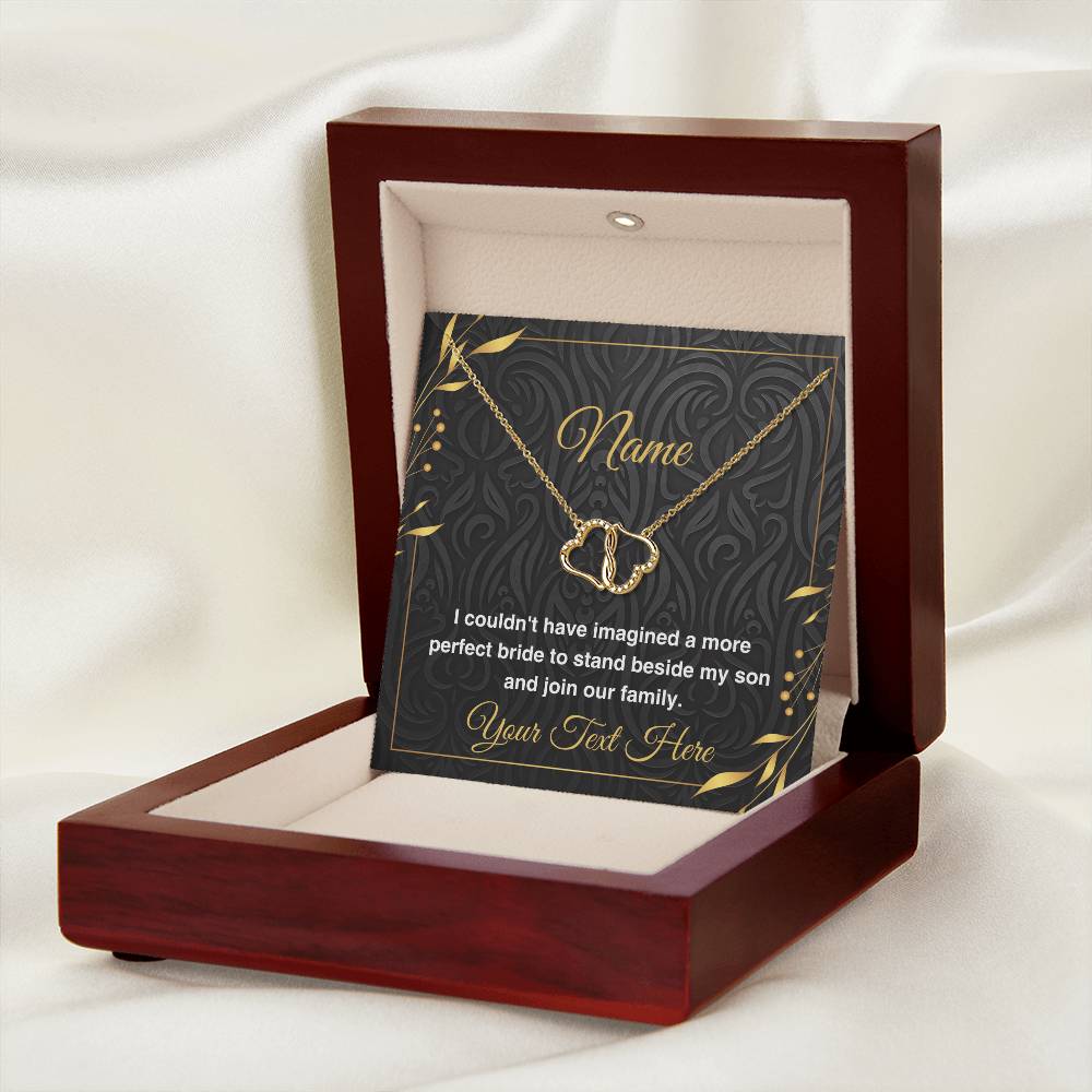 Bride Gift, Daughter-in-Law Everlasting Love Luxury Necklace: I Couldn't Have Imagined A More Perfect Bride