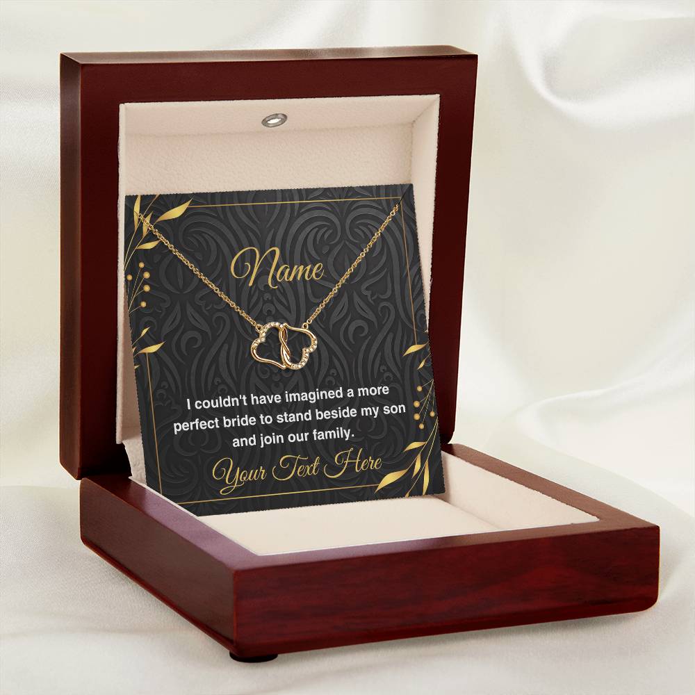 Bride Gift, Daughter-in-Law Everlasting Love Luxury Necklace: I Couldn't Have Imagined A More Perfect Bride