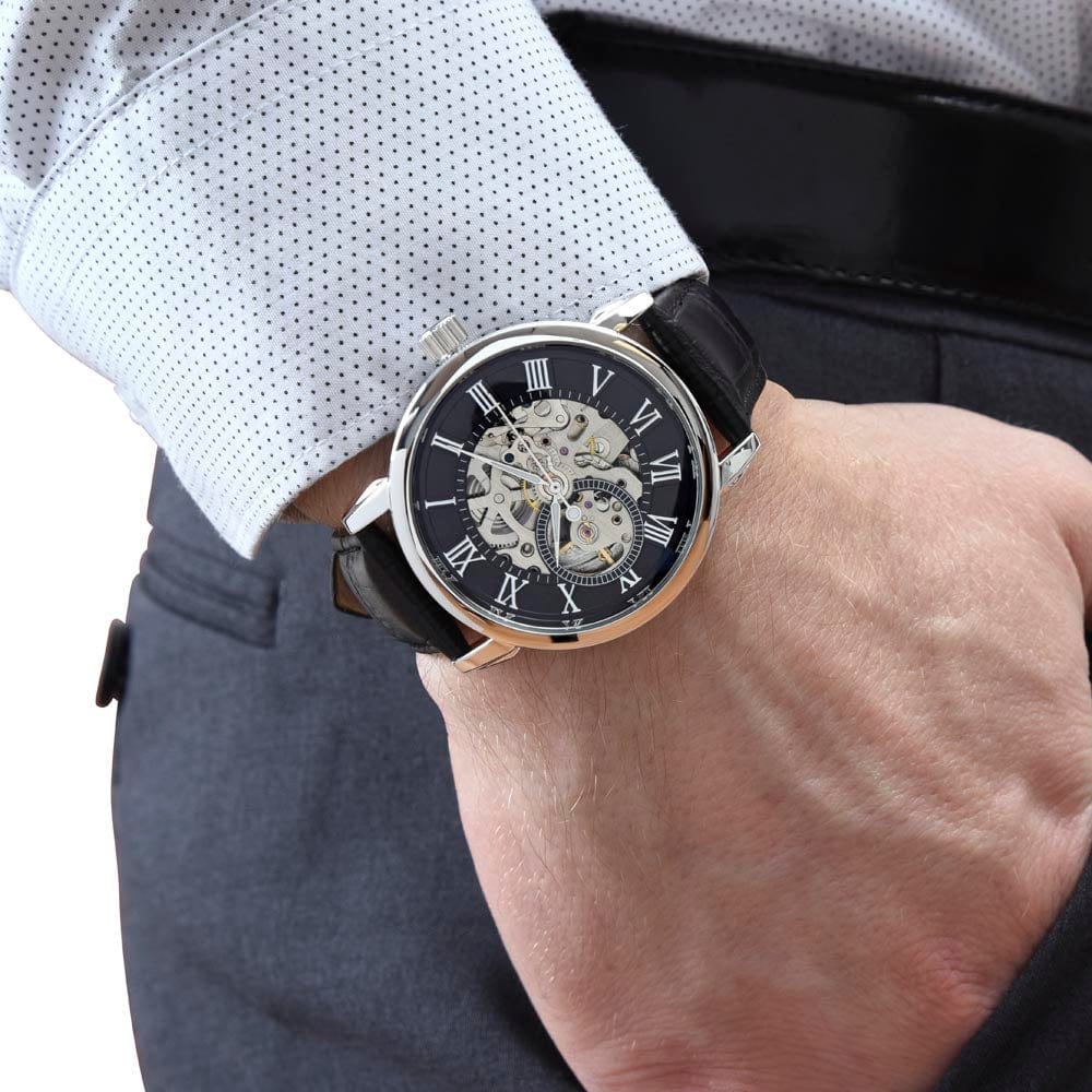 Dad Gift, Men's Openwork Watch: Dad, Every Second With You Is Special