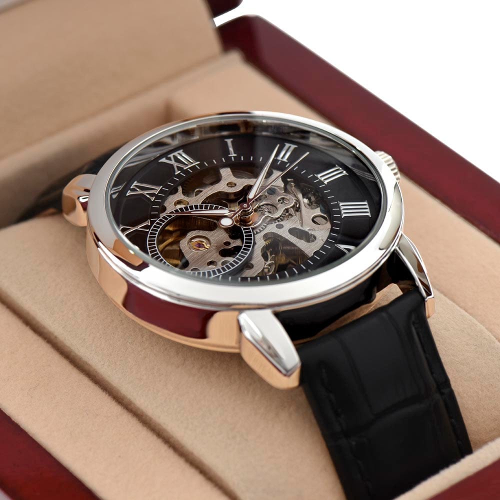 Dad Gift, Men's Openwork Watch: Dad, Every Second With You Is Special