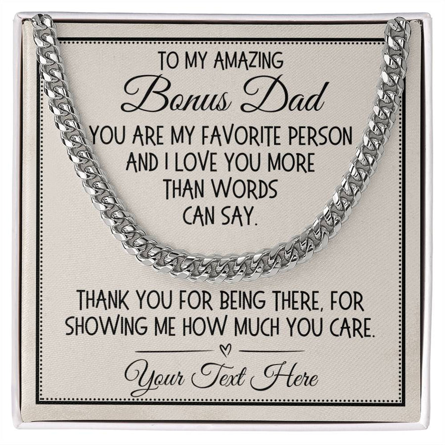 Bonus Dad Gift, Link Chain Necklace: You Are My Favorite Person