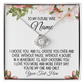 Future Wife Gift, Love Knot Necklace: I Choose You...