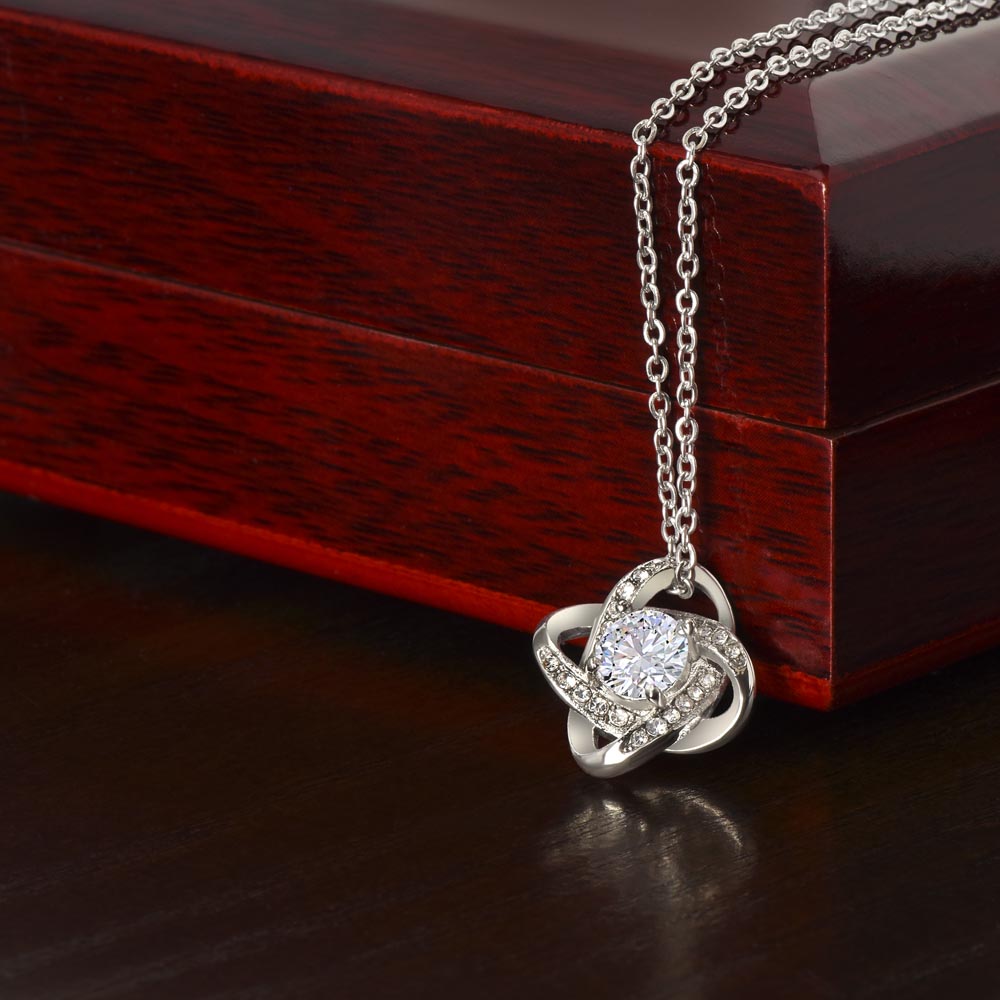 Girlfriend Gift, Love Knot Necklace: I Choose You