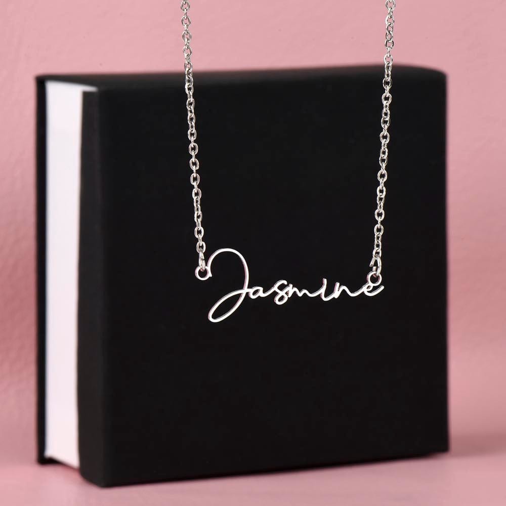 Bonus Daughter Gift From Bonus Dad, Signature Name Necklace: Straighten Your Crown