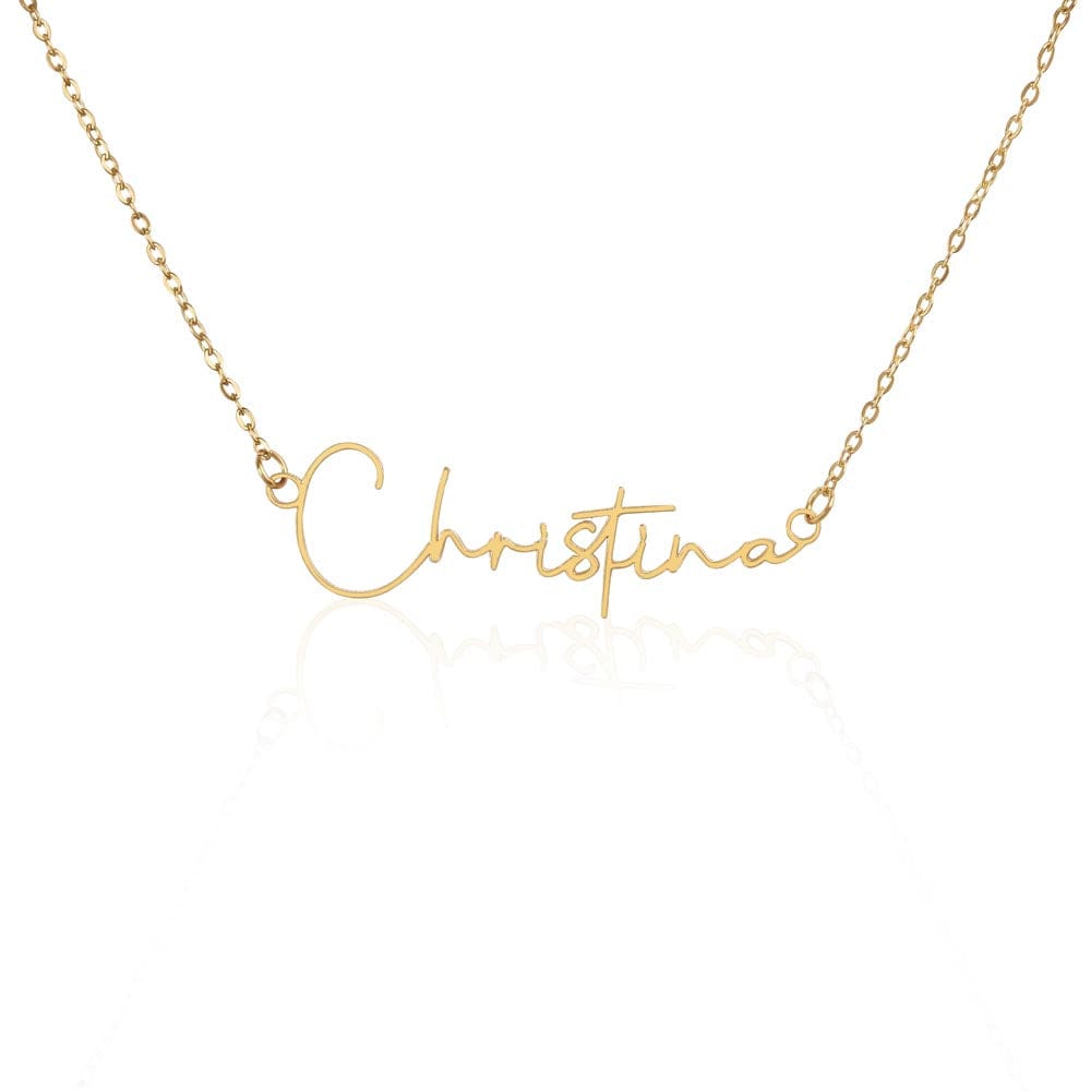 Future Wife Gift, Signature Name Necklace: I'm Amazed When I Look At You...