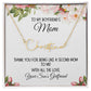 Boyfriend's Mom Gift, Signature Name Necklace, "Second Mom"