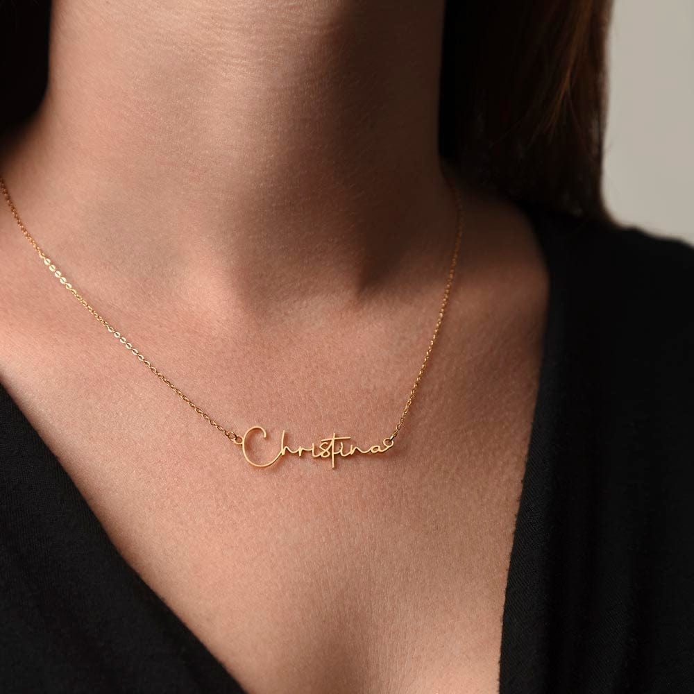 Bonus Daughter Gift, Signature Name Necklace: I May Not Have Been There From The Beginning