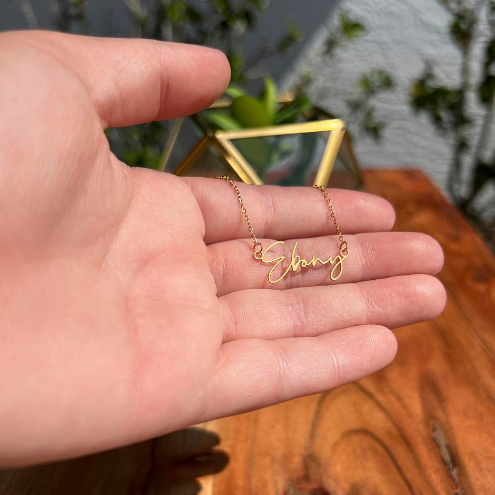 Bonus Daughter Gift From Bonus Dad, Signature Name Necklace: Straighten Your Crown