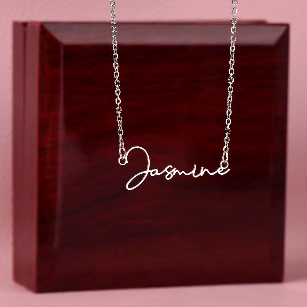 Bonus Daughter Gift From Bonus Dad, Signature Name Necklace: Straighten Your Crown