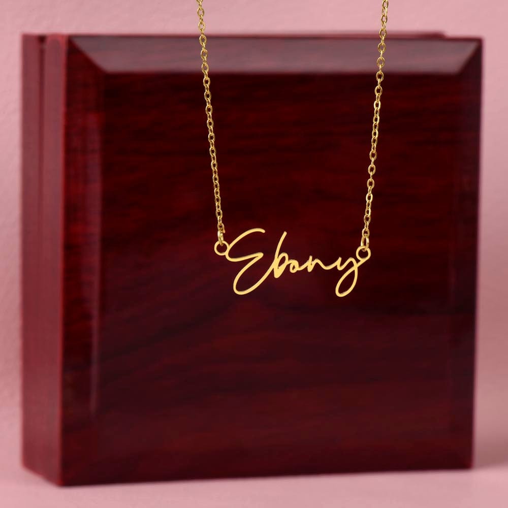 Boyfriend's Mom Gift, Signature Name Necklace, "Second Mom"