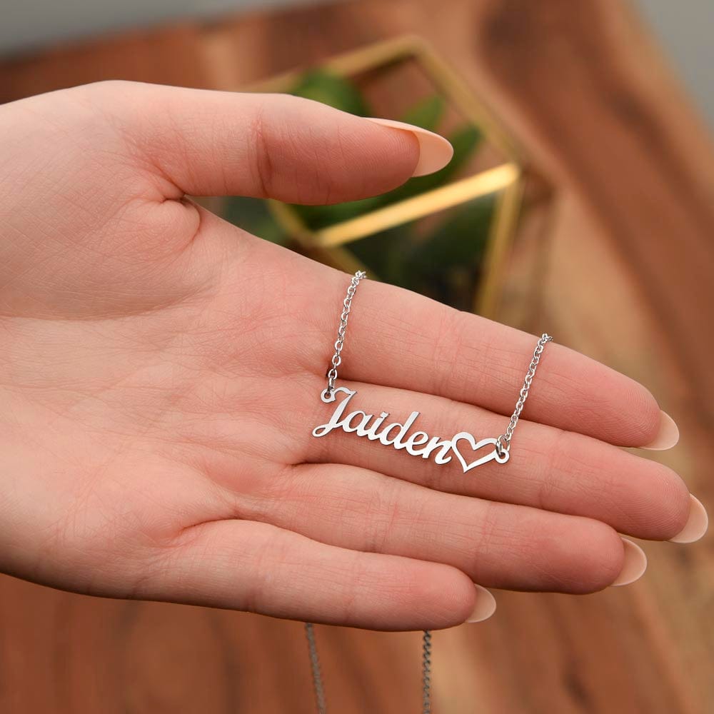 Future Wife Gift, Heart Name Necklace: I Wish I Could Turn Back Time...