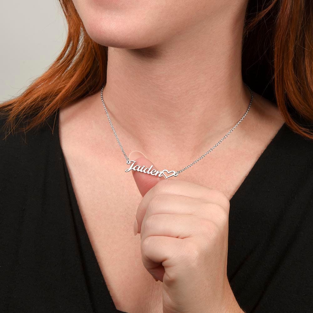 Bonus Daughter Gift, Name Necklace: From The First Moment You Had My Heart