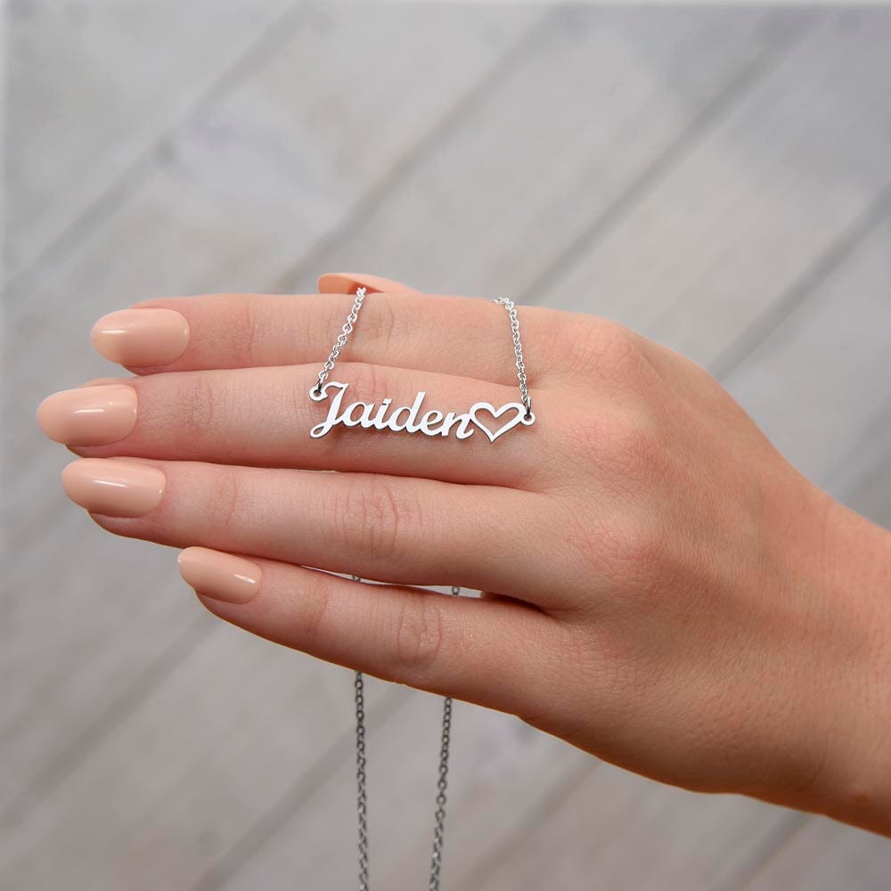 Bonus Daughter Gift, Name Necklace: From The First Moment You Had My Heart