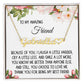 Friend Gift, Name Necklace: Because Of You
