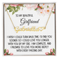 Girlfriend Gift, Heat Name Necklace: I Wish I Could Turn Back Time...