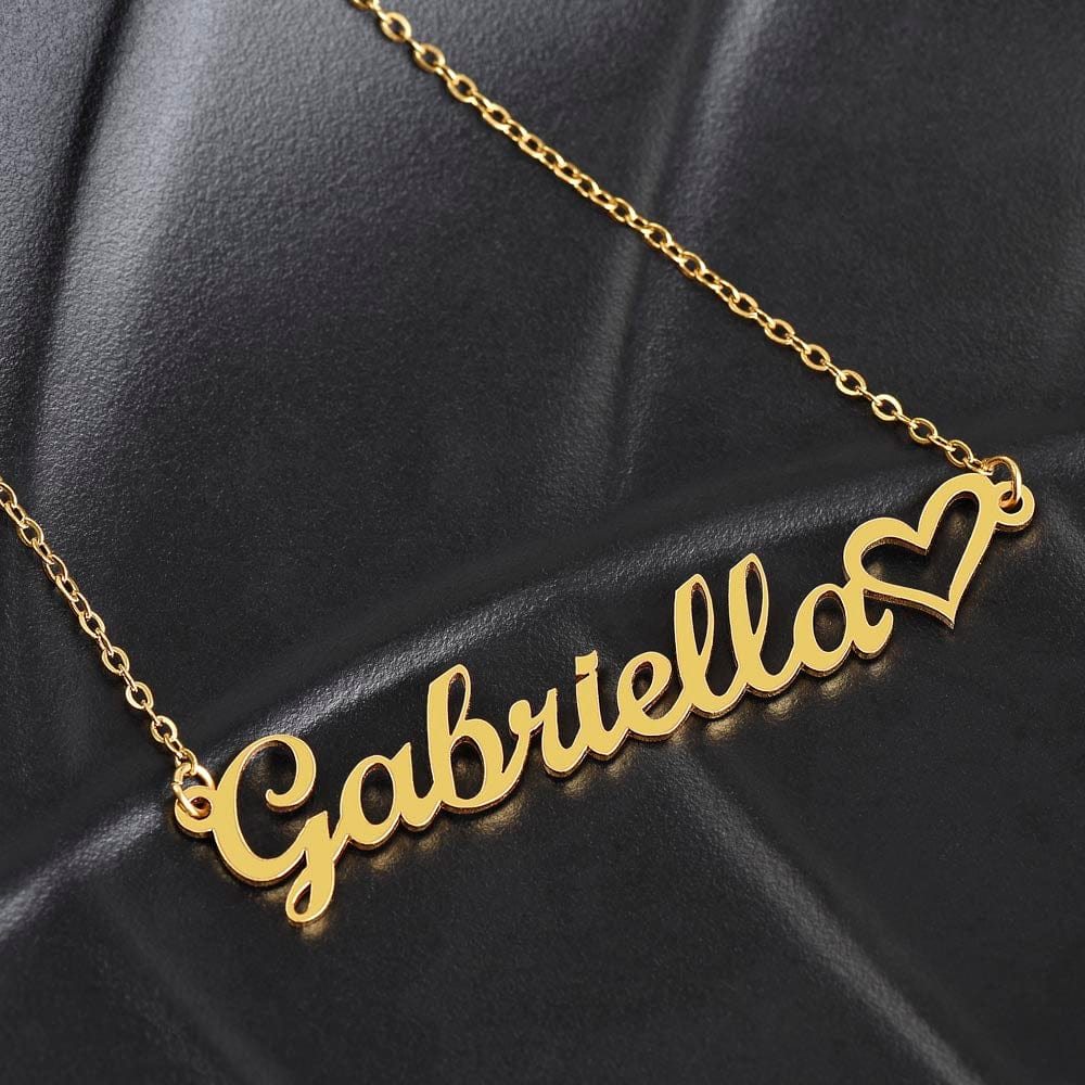 Future Wife Gift, Heart Name Necklace: I Wish I Could Turn Back Time...