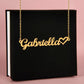 Friend Gift, Name Necklace: Because Of You