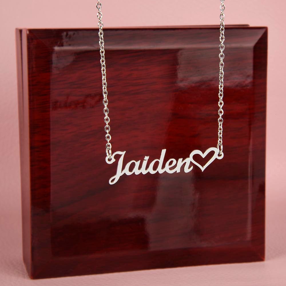 Bonus Daughter Gift, Heart Name Necklace: From The First Moment You Had My Heart