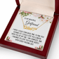 Girlfriend Gift, Heat Name Necklace: I Wish I Could Turn Back Time...