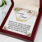 Friend Gift, Name Necklace: Because Of You
