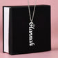 Girlfriend Gift, Vertical Name Necklace: If I Could Give You One Thing In Life...