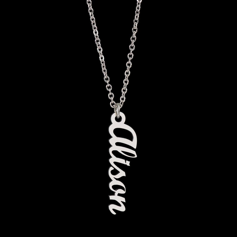 Future Wife Gift, Vertical Name Necklace: Wherever The Journey Takes Us...