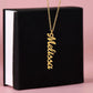 Girlfriend Gift, Vertical Name Necklace: If I Could Give You One Thing In Life...