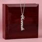 Girlfriend Gift, Vertical Name Necklace: If I Could Give You One Thing In Life...