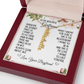 Girlfriend Gift, Vertical Name Necklace: Wherever The Journey Takes Us...