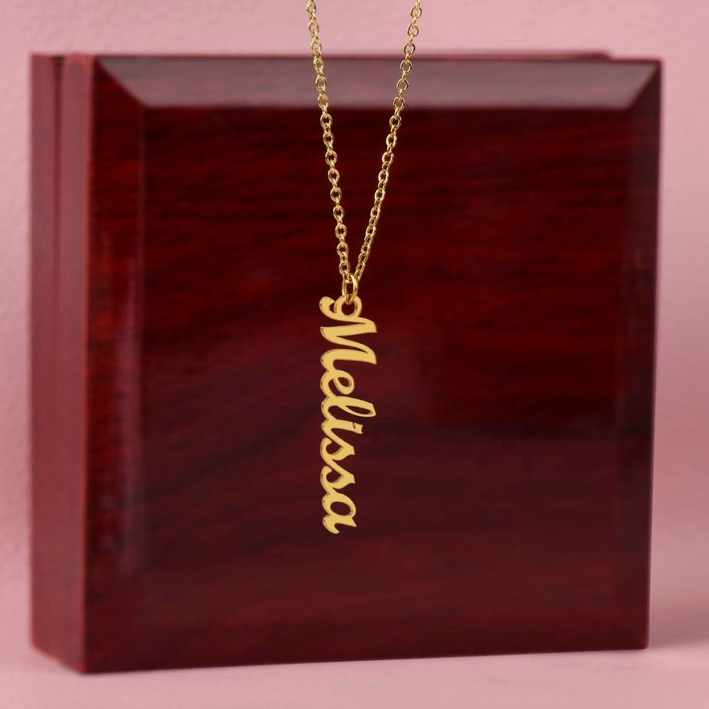 Future Wife Gift, Vertical Name Necklace: Wherever The Journey Takes Us...