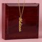 Girlfriend Gift, Vertical Name Necklace: Wherever The Journey Takes Us...