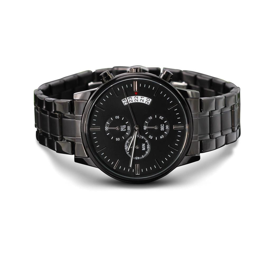 Dad Gift, Black Chronograph Watch: You're A Really Great Dad!