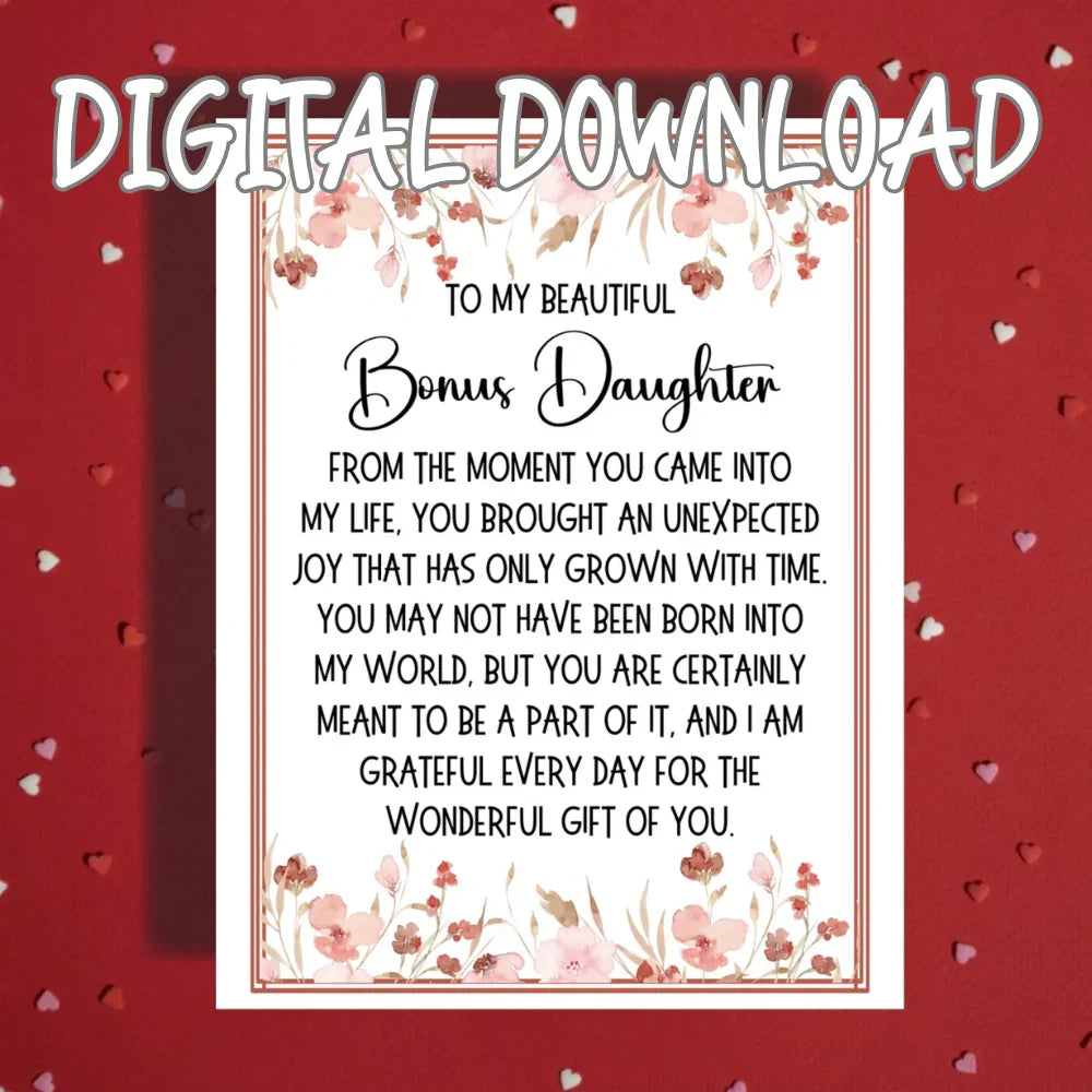Bonus Daughter Digital Greeting Card: Wonderful Gift Of You