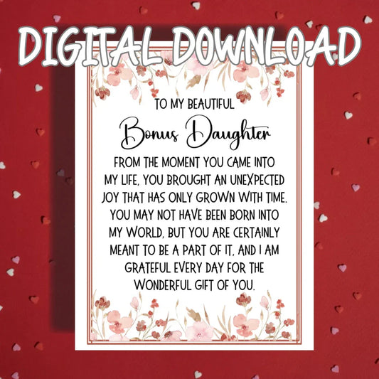 Bonus Daughter Digital Greeting Card: Wonderful Gift Of You